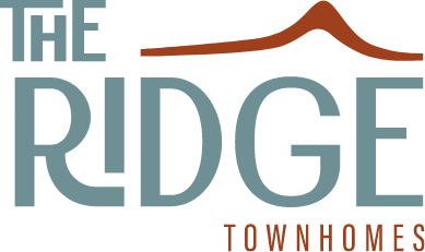 The Ridge Townhomes logo with a mountain peak.